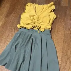 WEGO シャーリングビキニセット（イエロー）