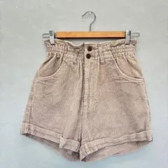 【.WORKS】ドットワークスベージュ コーデュロイ ショートパンツ