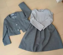 フォーマルドレス ジャケット付き グレー系　110