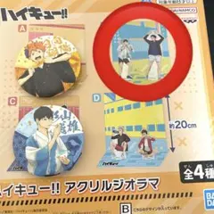 ハイキュー!! アクリルジオラマ 缶バッジ 影山飛雄 赤葦京治