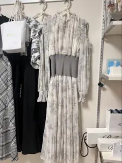 snidel Sustainableウエストリブワンピース