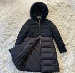 STANZA DOLCE フード付き 切り替えダウンコート　フォックスファー