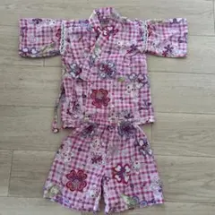 ジュエルペット　ピンク甚平 110cm