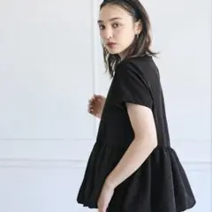 coca コカ　 フロッキードットバルーンブラウス Lのサムネイル
