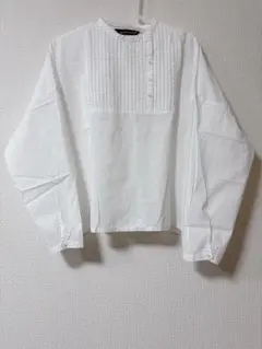 未着用★ミズイロインド ワイドシルエット ピンタックシャツ 薄パープル FREE mizuiroind（ミズイロインド）の「[mizuiro ind/ミズイロインド