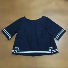 BLUE LABEL CRESTBRIDGE ネイビー メッシュトップス 38