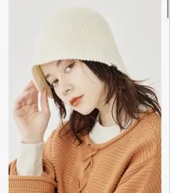 MILKFED. ニットハット ホワイト レディース