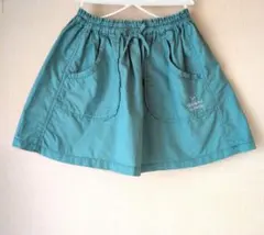 ハッシュアッシュ　青緑色 スカート 2ポケット　120