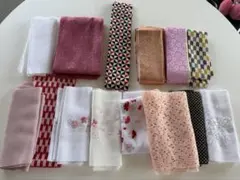 着物 重ね襟4・半襟10セット 花柄・幾何学模様など