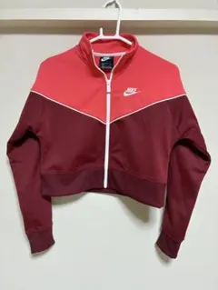 Nike クロップドジャケット 赤/ワインレッド F