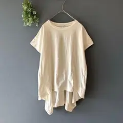 ★自由区［S］大人ベーシック◎なめらかタッチ◎アシメヘム◎クルーネックカットソーのサムネイル