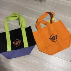 トレジョ★キャンバストートミニバッグ！2枚セット　タグ付き新品！ハロウィンカラーのサムネイル