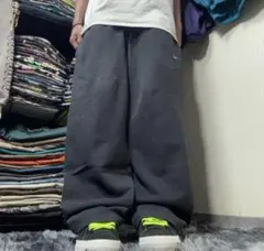 90s-00s Nike バギー スウェットパンツ ワイドレグ サイドライン