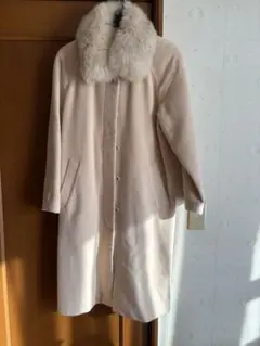 ブルーフォックスファー付アンゴラコート 11号 L SAN・DE・POH