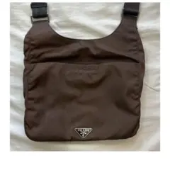 PRADA プラダ ナイロン ショルダーバッグ カーキ ブラウン