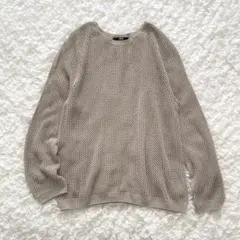 ユニクロ UNIQLO 3Dメッシュクルーネックセーター リネンブレンド