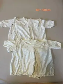 【未熟児、新生児用】ロンパース 40-50cm 4枚