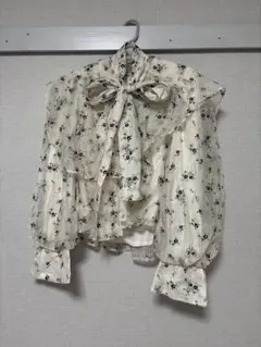 花柄フリルリボンブラウス　ナイスクラップ