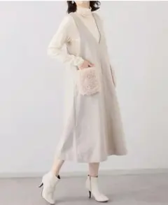 スタイル •ラヴィー　プードルファー ガーリーモード　ジャンパースカート S★R