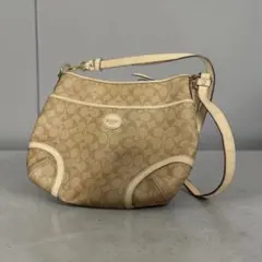 COACH コーチ シグネチャー ショルダーバッグ ベージュ
