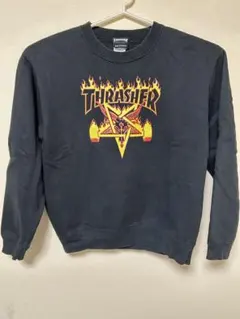 【必見】THRASHER（スラッシャー）トレーナー フレイムロゴ スウェット M
