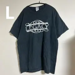 ギルダン【L】LEGACY クロス柄 両面プリントT ストリート オーバーサイズ