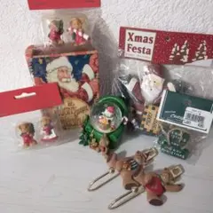 クリスマス 雑貨 ヴィンテージ オーナメント スノードーム まとめ売り 蚤の市