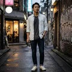 GUILD PRIME 七分丈 Paint-splattered shirtのサムネイル