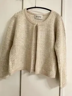 ROPE ベージュ ニットカーディガン