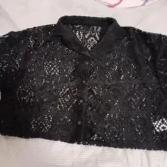 ブラック 半袖 ジャケット