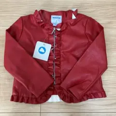 【未使用品】mayoral 赤 フリル付き ジャケット サイズ2 新タグ付き