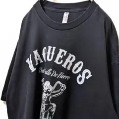 アルスタイルアパレル バケロス デカロゴ Tシャツ ブラック 黒 XL 古着