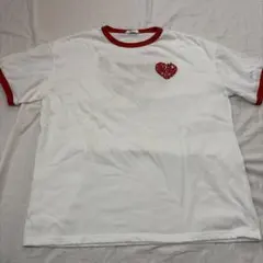 INGNI ビッグTシャツ　半袖　ハート　ロゴTシャツ　メンズライク