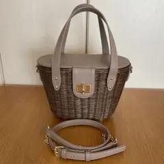 セルフォード ラタン ハンドバッグ 2way かごバッグ ショルダーバッグ