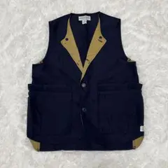 【SASSAFRAS】美品　ササフラス　メンズ　ベスト　重ね着　着回し　上質　M