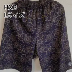 HXB 花柄バスパン Lサイズ ブラック×ゴールド