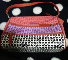 COACH ハンドバッグ オレンジ 紫ピンク黒