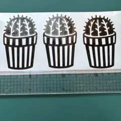 サボテンデザイン ステッカー 3枚セット