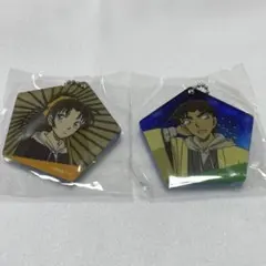 名探偵コナン　グリッターホログラムキーホルダー　服部平次　遠山和葉　セット