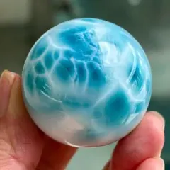 天然無処理 ラリマー スフィア 44mm-127g - メルカリ