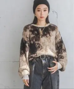 jeanasis アニマルライクパターンプルオーバー