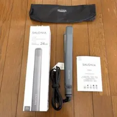 【未使用品】SALONIA ストレートヘアアイロン　24㎜　グレー