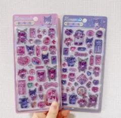 セール　クロミ　サンリオ ドロップシール　2枚セット　ぷっくりシール　可愛い