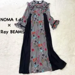 NOMA t.d. × Ray BEAMS / 別注 フラワー チェック ドレス