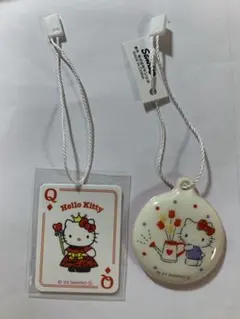 キティちゃん　トランプみたいなミニミニ下敷き　携帯クリーナー　セット