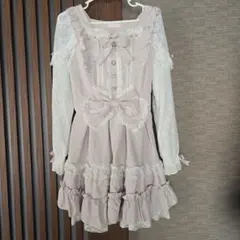 LIZLISA ティアラリボンティアードワンピース ピンク