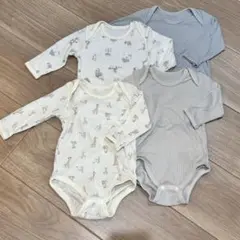 【美品】cottoli アニマル柄リブロンパース　4枚セット　70