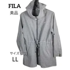 FILA ストライプフードジップパーカー LL 美品
