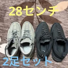 【28cm 2足セット】ワークマン厚底スニーカー ＆ 内ボア防寒ブーツまとめ売り