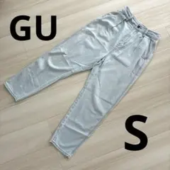 ジーユー　ハイウエストマムジーンズ　S デニム　ブルー　デニム　ジーパン　青